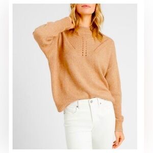 Banana Republic Chunky Marl Mock Neck Sweater with cutouts size medium